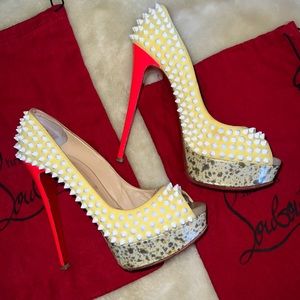 Christian Louboutin Lady Peep Spikes 150 Heels
